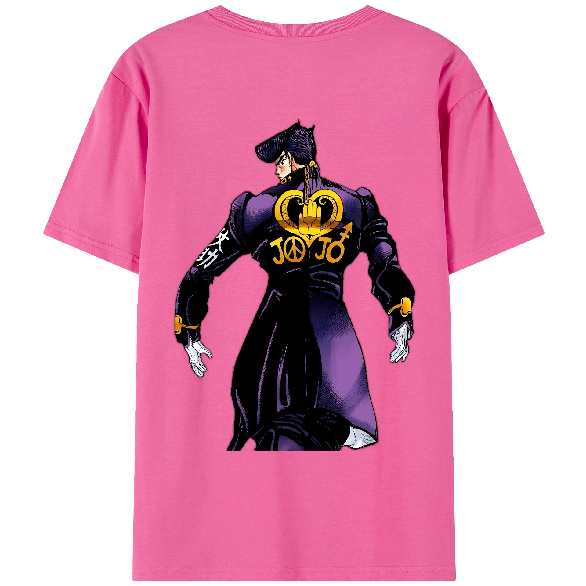 （画像用） ジョジョの奇妙な冒険 ひがしかた じょうすけ JoJo's Bizarre Adventure Higashikata Josuke レディース半袖Tシャツ(バックプリント)